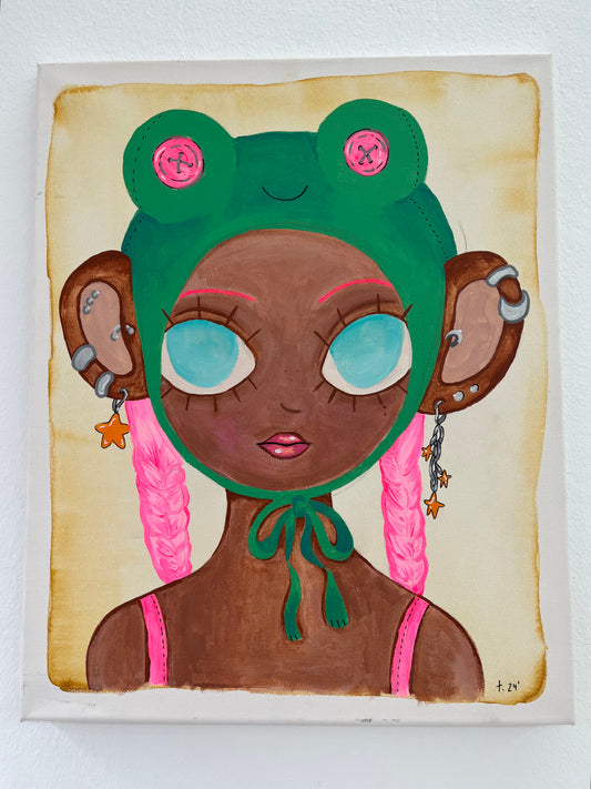''Frog Girl'' Acrylic on Canvas